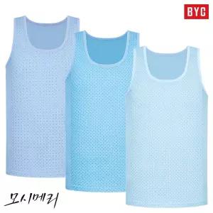 BYC 모시메리 남성런닝 3매입 / 측면 메쉬로 시원하고 통풍성이 좋은 모시메