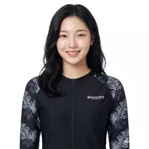 여성 루즈핏 풀집업 래쉬가드 DWSW68043-BKS