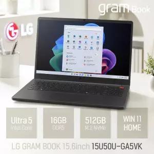 ⓒ LG전자 그램북 15U50U-GA5VK 인텔 울트라5 16GB 512GB 윈도우11 / 15.6인치 대학생 가벼운 AI 사무용 인