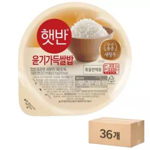 햇반 백미 윤기가득쌀밥 210g X 36개 (1BOX)