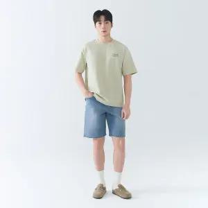 [26SS] 유니) 쿨맥스 인디고 밴드 루즈핏 4부 AQ2DL4439,AQ2DL4489-LB