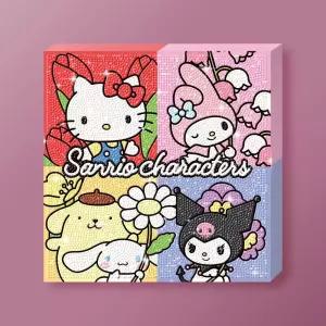 산리오 플라워 (캔버스) 보석십자수 25x25