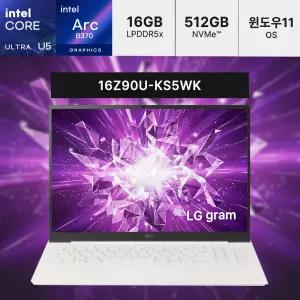16Z90U-KS5WK SSD 512GB 울트라5 화이트 AI 노트북