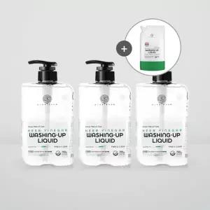 아이너바움 허브식초 신생아 아기 주방세제 700ml, 무향(액상형), 3개