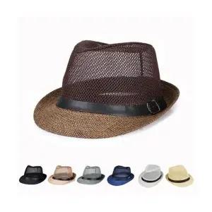 [하프클럽/알티피아]중년신사모자 망사 밀짚 메쉬 페도라 여름 중절모 B타입