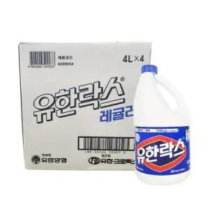 소독 유한락스 레귤러 한박스 4L
