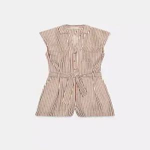 6485 ZARA 자라 여자 점프슈트 스트라이프 반바지4387048