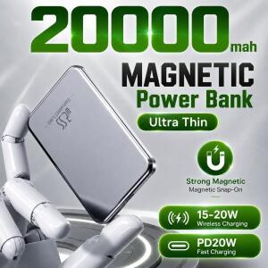 2026년형 초슬림 20000mAh 고속 충전 보조배터리 휴대용 (아이폰, 샤오미, , 맥세이프 호환)