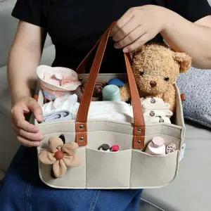 펠트백 이너백 가죽 스트랩 파우치백 기저귀가방 유모차 정리 가방