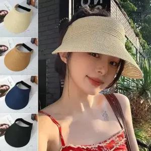 선캡 여자 밀짚 바캉스 모자 휴양지 썬캡 여름