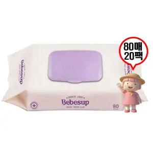 베베숲 트러스트 캡형 물티슈 80매 20팩