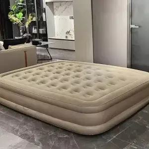 인테리어 에어 매트리스 글램핑 매트 PVC 풍선 슬리핑 럭셔리 2 인 캠핑 침대 내장 펌프 Thien Mat