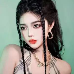 힙한 Y2K 감성 더듬이 땋은머리 똑딱이 셀럽 헤어피스