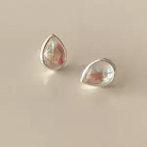 droplets Water E crystal silver 925 earrings 149