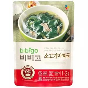 CJ 비비고 소고기 미역국 500g 6팩