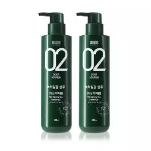 1+1 아모스 녹차실감 샴푸액 지성(산뜻한 타입) 500g