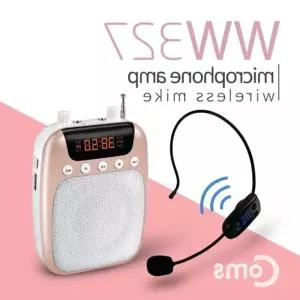 휴대용 마이크 무선 앰프스피커 Coms Pink