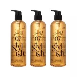 고품질 꽃남자 헤어젤 500ml 3묶음 내츄럴 헤어세팅 헤어고정 (WD44721)