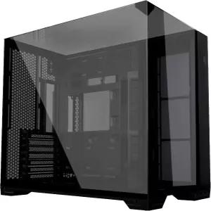 리안 리 O11 비전 컴팩트 블랙 스틸 강화 유리 ATX 미드 타워 컴퓨터 케이스-백 커넥트 지원-O11VPX