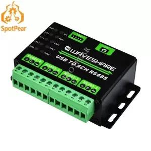 산업용 USB TO 4Ch RS485 변환기 다중 보호 회로 시스템 지원 알루미늄 합금 케이스