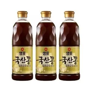 [그로미스]샘표 국산콩 간장 프리미엄 860ml 3병 (19157668)