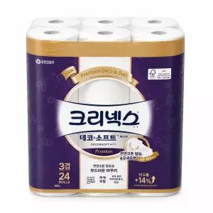 크리넥스 데코앤소프트 화이트 28m 24롤, 2팩