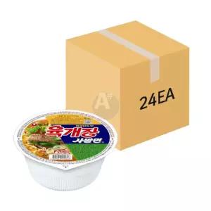 육개장 사발면 86g 24EA 1BOX 라면 식사대용라 컵라 간편조리라 사발