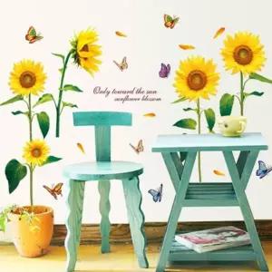 스티커 카페 홈데코 포인트 포인트스티커 인테리어 해바라기 DIY