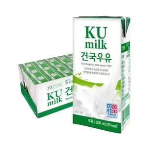 건국우유 건국유업 멸균우유 200ml 24팩