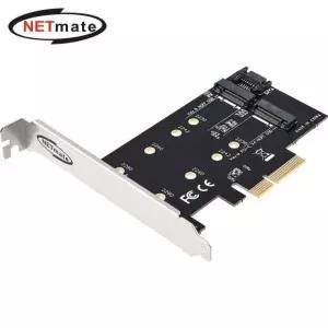 PCIe카드 카드(SSD지원) M.2 듀얼 PCIe SSD카드 SSD (Netmate) M2카드 NVMe