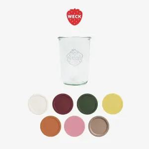 [WECK]몰드 743(850ml) 유리병 1개+실리콘 뚜껑 1개