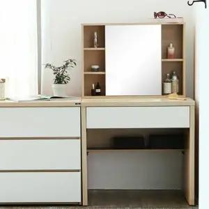 인터데코 화장대서랍장 83cm (콘솔서랍장+수납거울) TP429