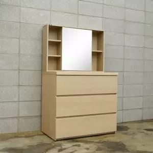 인터데코 화장대서랍장 83cm (3단서랍장+수납거울) TP512
