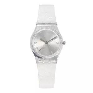 스와치 손목 시계 여성 젤리 SILVER GLISTAR LK343E
