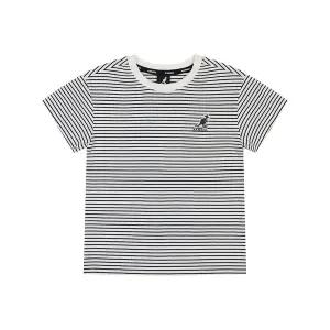 [캉골키즈](강남점)로고 포인트 숏 슬리브 스트라이프 티셔츠 SB 0232 블랙 (ASBCRT02320BK)