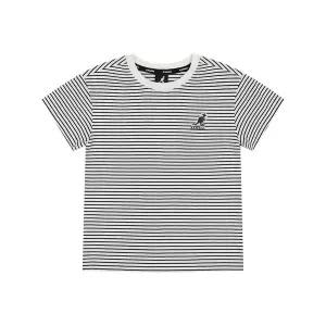 [캉골키즈](김해점)로고 포인트 숏 슬리브 스트라이프 티셔츠 SB 0232 블랙 (ASBCRT02320BK)
