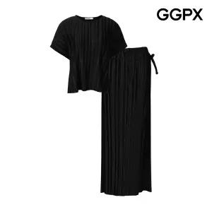 GGPX 플리츠 반팔 블라우스 앤 팬츠 셋업 GQ4ST011F 468709