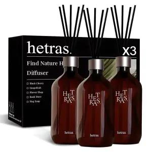 헤트라스 프리미엄 호텔식 디자인 대용량 디퓨저 제주사려니숲길 500ml 3개