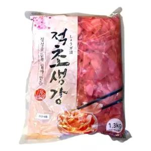 이엔푸드 초생강 적색 1.3Kg 일식 대용량 절임생강 일식초생강 생강초