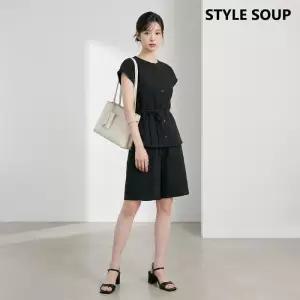 [숲][SOUP] 리넨 밴딩 크롭팬츠 (SC6SPG1)