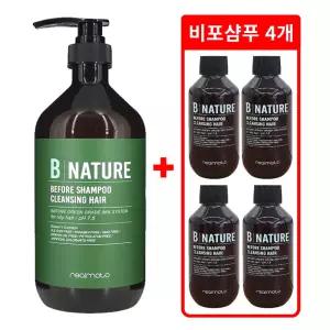 리얼모토 네이처 비포 샴푸 1000ml + 100ml x 4개 지성 두피 모발 클렌징
