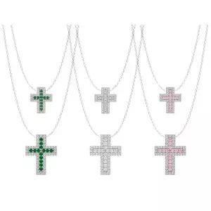 [아이스볼] Ice double croce necklace