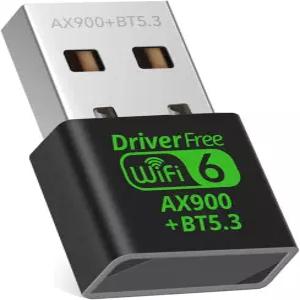 데스크톱 PC용 USB WiFi 6 및 Bluetooth 5.3 어댑터 AX900Mbps 듀얼 밴드 5/2.4GHz 무선 네트워크 내장