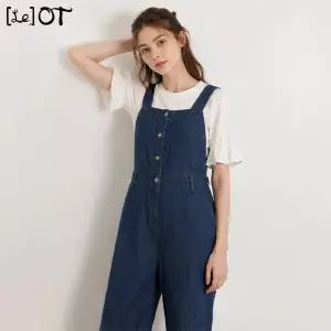 [르오트(LeOT)] 린넨블렌디드 데님 점프 수트-사이즈 55~88까지