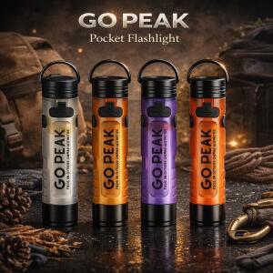 고피크 미니 포켓 LED 손전등 USB 충전 토치 키체인 클립 캡 라이트 긴 사용시간 비상용 하이킹 캠핑 아웃