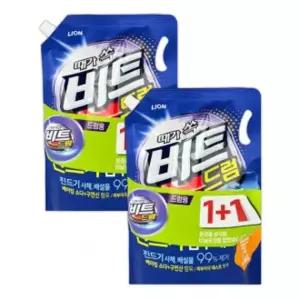 비트 때가 쏙 액체세제 드럼용 1.55L × 2P-TJ 세제 빨래 비트 액체세제 세제리필 세탁기세제 드