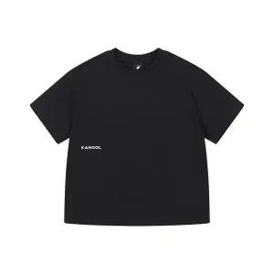 [캉골키즈](마산점)레터링 오버핏 숏 슬리브 티셔츠 SB 0050 블랙_ASBCRT00500BK