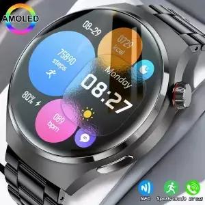 LAXASFIT 새로운 남성용 스마트 시계 HD 스크린 블루투스 통화 NFC Smartwatch For Men Women Holiday