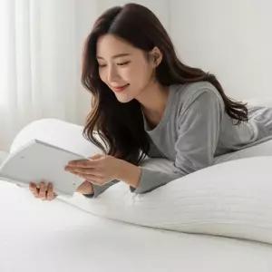 원형 누빔 순면 피그먼트워싱 바디필로우 롱쿠션 안고자는 긴베개