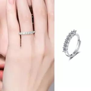 seven 로얄큐빅 링 오픈조절 우정반지 패션 주얼리